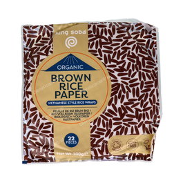 KING SOBA Papel de Arroz Integral Bio 200g Vegano Sin Gluten