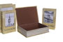 DKD Home Decor Set de 2 Cajas Libro Ciudad Dorado