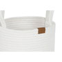 DKD Home Decor Set de 3 Cestas de Algodón con Asas, Blanco