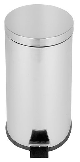 PROBBAX - SO-6030-MSSTL - Papelera de pedal - 29,5 cm de Ø x 65 cm de alto - 30 L - Acero brillante