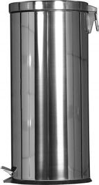 PROBBAX - SO-6030-MSSTL - Papelera de pedal - 29,5 cm de Ø x 65 cm de alto - 30 L - Acero brillante