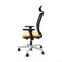 PIQUERAS Y CRESPO Silla de oficina Haches Sincro/Traslack Crema y Negro