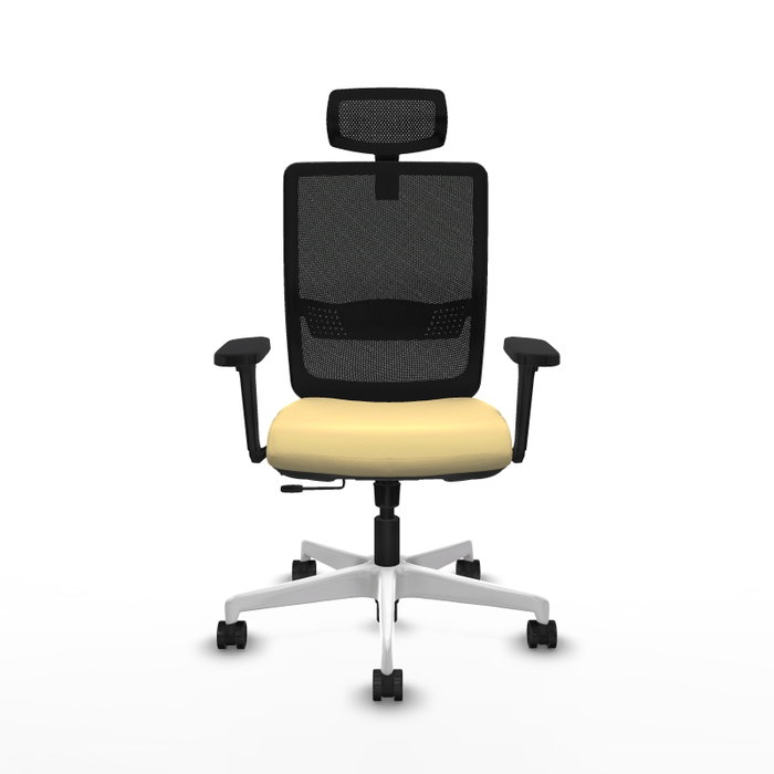 PIQUERAS Y CRESPO Silla de oficina Haches Sincro/Traslack Crema y Negro PIQUERAS Y CRESPO Silla de oficina Haches Sincro/Traslack Crema y Negro