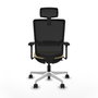 PIQUERAS Y CRESPO Silla de oficina Haches Sincro/Traslack Crema y Negro