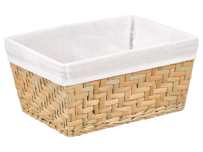 KIPIT Cesta Rectangular 38x28 cm Madera-Blanco