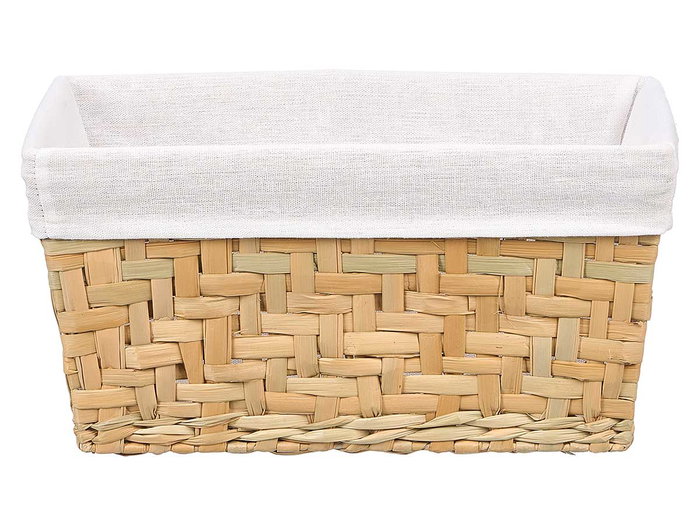 KIPIT Cesta Rectangular 38x28 cm Madera-Blanco