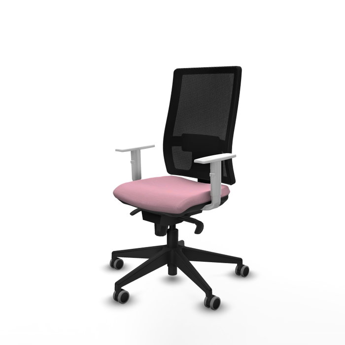 PIQUERAS Y CRESPO Silla de oficina Horna Rosa con mecanismo Sincro