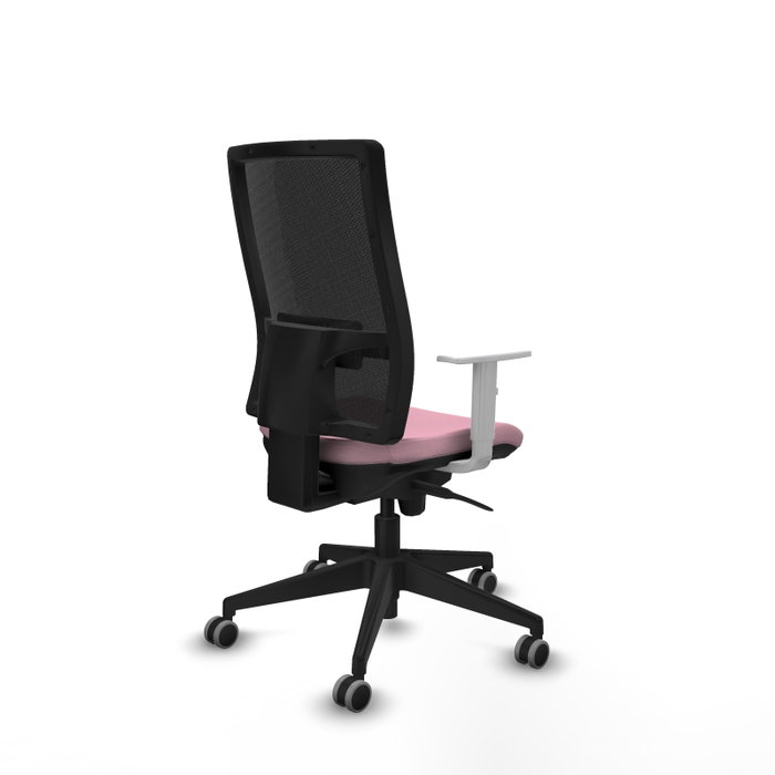 PIQUERAS Y CRESPO Silla de oficina Horna Rosa con mecanismo Sincro