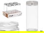 Vivalto Tarro de Vidrio con Tapa de Acero 2,3L Transparente 11 x 27.3 x 11 cm (Set de 12)