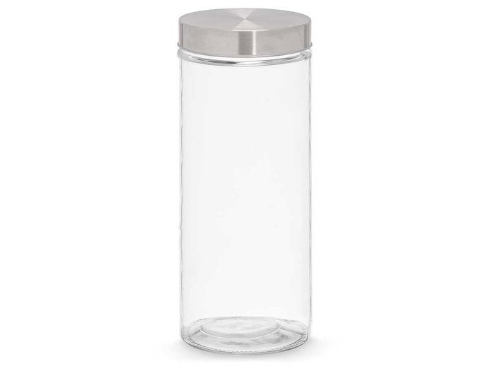 Vivalto Tarro de Vidrio con Tapa de Acero 2,3L Transparente 11 x 27.3 x 11 cm (Set de 12)