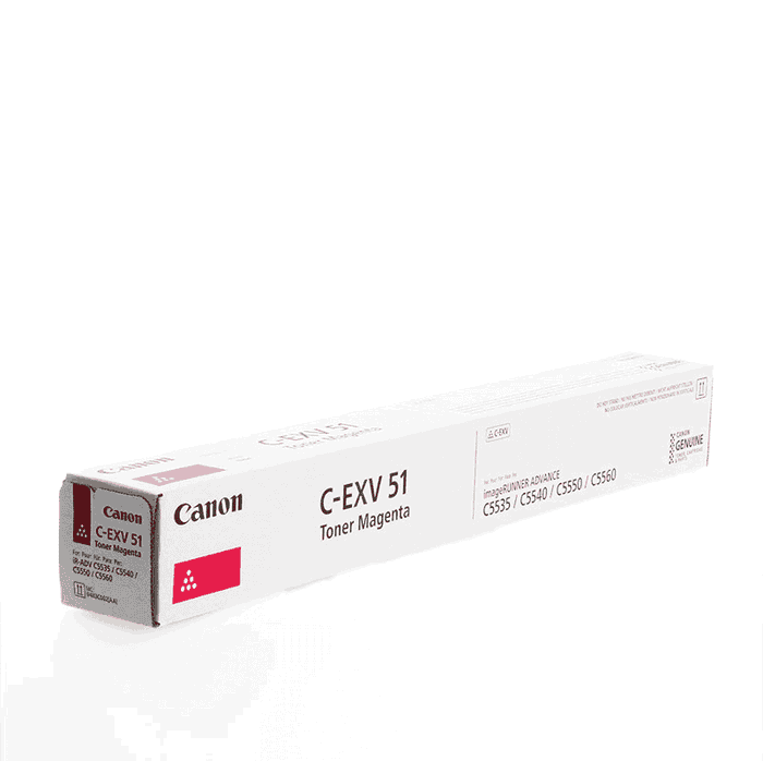 Canon Toner C-EXV51 0483C002 Magenta | Cartucho de Tóner Original | Compatible con modelos de impresora específicos Canon Toner C-EXV51 0483C002 Magenta | Cartucho de Tóner Original | Compatible con modelos de impresora específicos