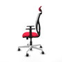 PIQUERAS Y CRESPO Silla de oficina Motilla con mecanismo Sincro, Rojo y Blanco