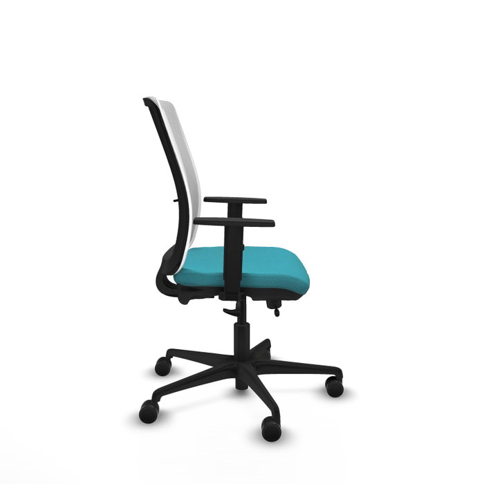 PIQUERAS Y CRESPO Silla de oficina Haches con mecanismo Sincro/Traslack, Turquesa y Blanco PIQUERAS Y CRESPO Silla de oficina Haches con mecanismo Sincro/Traslack, Turquesa y Blanco