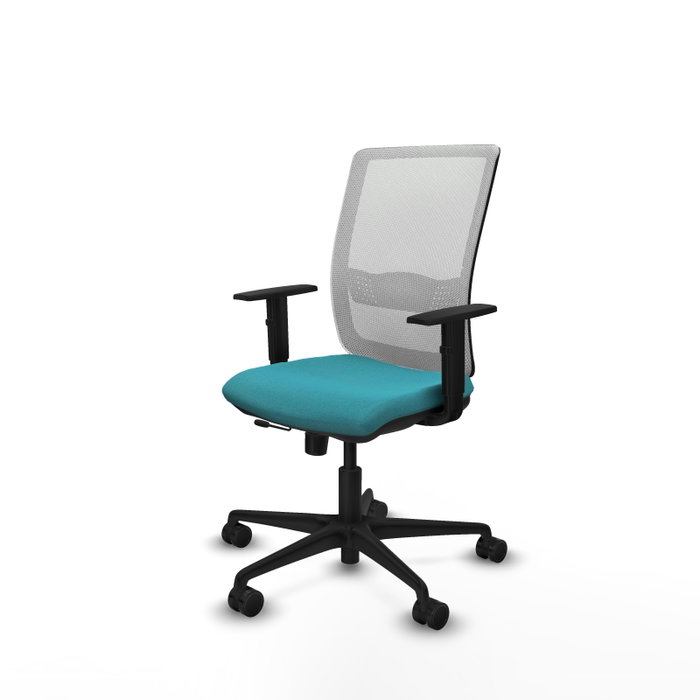 PIQUERAS Y CRESPO Silla de oficina Haches con mecanismo Sincro/Traslack, Turquesa y Blanco PIQUERAS Y CRESPO Silla de oficina Haches con mecanismo Sincro/Traslack, Turquesa y Blanco