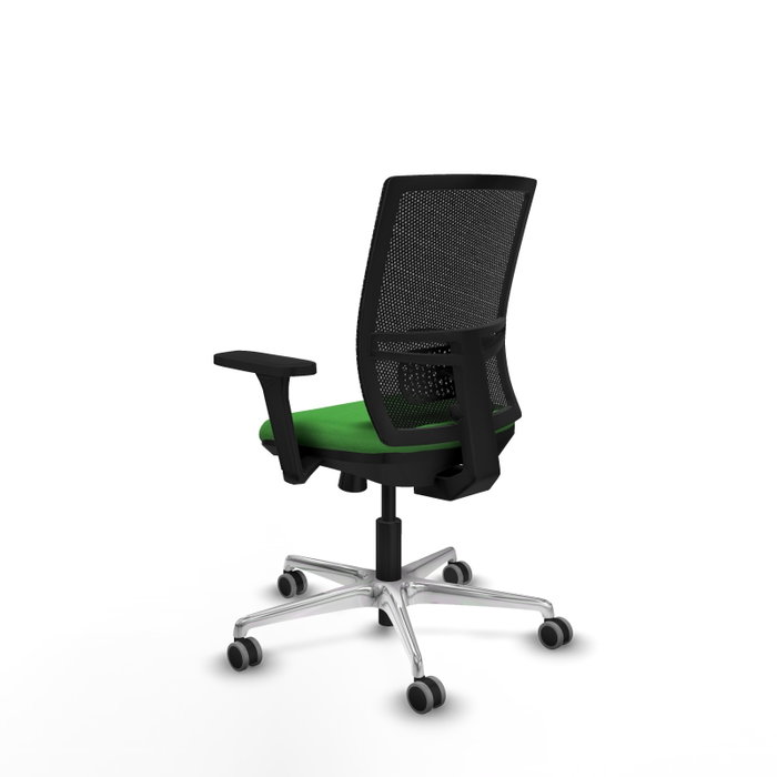 PIQUERAS Y CRESPO Silla de oficina Yunquera con mecanismo Sincro/Traslack, Verde y Negro