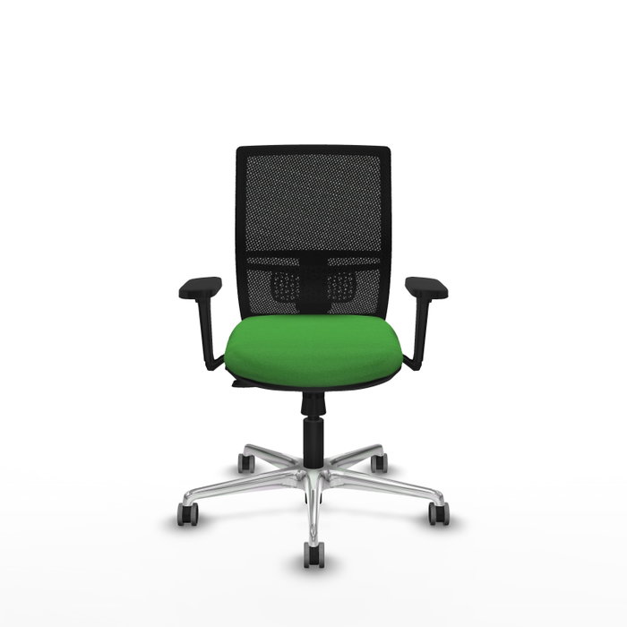 PIQUERAS Y CRESPO Silla de oficina Yunquera con mecanismo Sincro/Traslack, Verde y Negro
