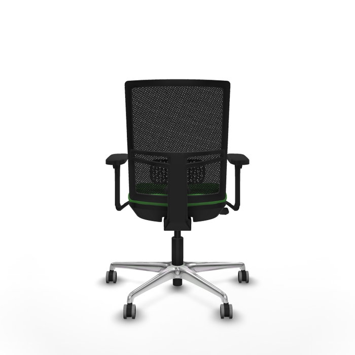 PIQUERAS Y CRESPO Silla de oficina Yunquera con mecanismo Sincro/Traslack, Verde y Negro