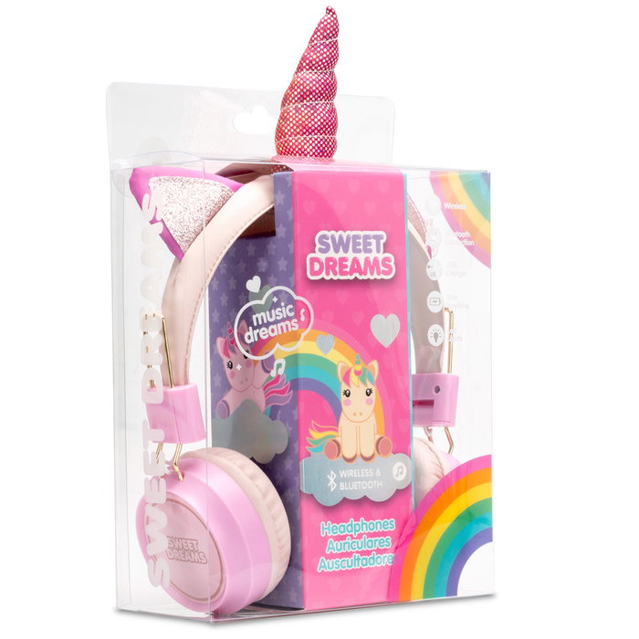 Kids Licensing Auriculares Inalámbricos Sweet Dreams Kl11419 con Bluetooth y 18h de batería, Unicornio, Niños