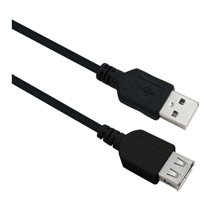 Helos Cable de extensión USB 2.0 A Macho/Hembra, 3 m, Negro Helos Cable de extensión USB 2.0 A Macho/Hembra, 3 m, Negro