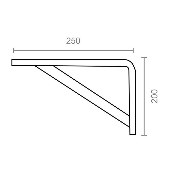 Micel Escuadra Reforzada PLM04 Blanca 250 x 200 mm