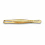 Tres Claveles Pinza de Depilar Dorada de 9 cm con Punta Cangrejo