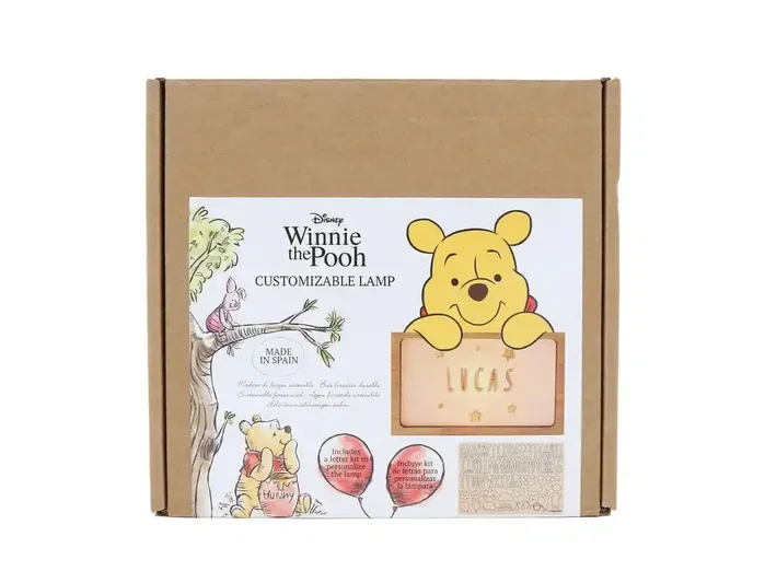 Wondee Lámpara de noche de madera personalizable Winnie the Pooh