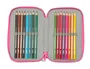 Safta Plumier Escolar Bluey Triple Cremallera, 37 Piezas, Dimensiones 195x125x55 mm