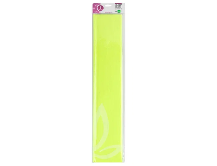 Liderpapel Papel crespon 50 cm x 2,5 m Amarillo fluorescente