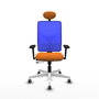 PIQUERAS Y CRESPO Silla de oficina Motilla Naranja y Azul