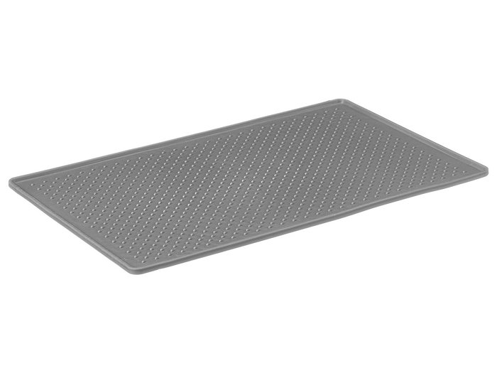 Mascow Alfombra Antideslizante para Comedero de Mascota Gris Plástico TPR 30x52.7x0.5 cm (Set de 12)