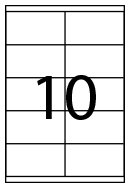 FABRISA 15317 Caja 100 Hojas Etiquetas Adhesivas Blancas 105x57 mm para Impresoras Láser Inkjet Copiadoras
