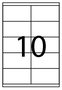 FABRISA 15317 Caja 100 Hojas Etiquetas Adhesivas Blancas 105x57 mm para Impresoras Láser Inkjet Copiadoras