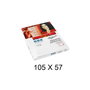 FABRISA 15317 Caja 100 Hojas Etiquetas Adhesivas Blancas 105x57 mm para Impresoras Láser Inkjet Copiadoras