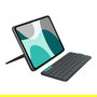 Logitech Flip Folio Teclado QWERTY Internacional EE.UU. Grafito para iPad Pro 11 pulgadas (M4) y iPad Air 11 pulgadas (M2, M3, 5a generación), Inalámbrico, Bluetooth