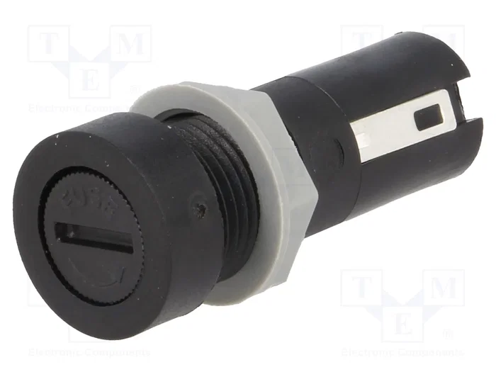 Stelvio Kontek Portafusibles para Panel 5x20mm 10A 250VAC Stelvio Kontek Portafusibles para Panel 5x20mm 10A 250VAC