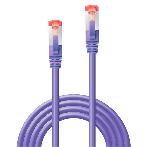 Lindy 47826 Cable de Red Ethernet Cat6 S/FTP (S-STP) 5 Metros - Conectores RJ-45 Macho, Blindaje, Púrpura