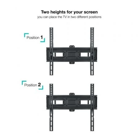 TooQ LP7846TN-B Soporte de Pared Giratorio e Inclinable para TV 32-70" hasta 40kg, Nivelable, VESA Universal, para Pantallas Curvas, Negro