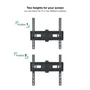TooQ LP7846TN-B Soporte de Pared Giratorio e Inclinable para TV 32-70" hasta 40kg, Nivelable, VESA Universal, para Pantallas Curvas, Negro