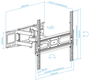 Tooq Soporte de Pared LP7846TN-B para Pantallas 32-70 Pulgadas, Giratorio e Inclinable