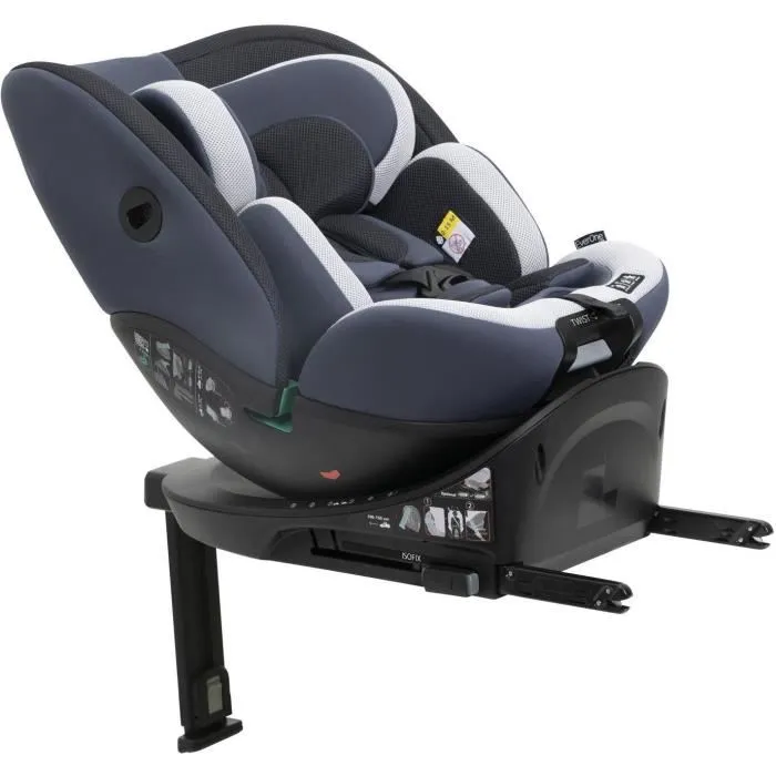 Chicco CHI8058664181124 Silla de Coche Grupo 0/1/2/3 I-Size Giratoria Reclinable Reductora Plateada