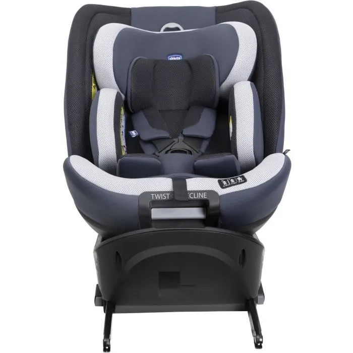 Chicco CHI8058664181124 Silla de Coche Grupo 0/1/2/3 I-Size Giratoria Reclinable Reductora Plateada