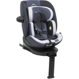 Chicco CHI8058664181124 Silla de Coche Grupo 0/1/2/3 I-Size Giratoria Reclinable Reductora Plateada
