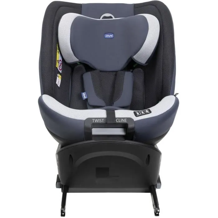Chicco CHI8058664181124 Silla de Coche Grupo 0/1/2/3 I-Size Giratoria Reclinable Reductora Plateada