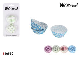 Wooow Set de 50 Moldes de Repostería Desechables 6x3x6 cm (36 Unidades)