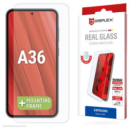 Displex Protector de Pantalla de Vidrio Templado Real Glass para Samsung Galaxy A36 - 10H, Res. Rayones, Aplic. en Seco, 1 Ud