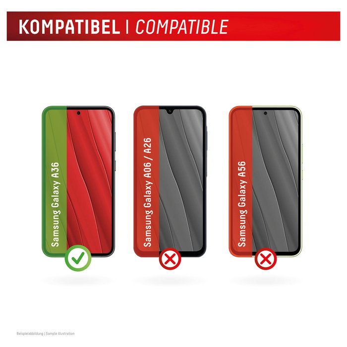 Displex Protector de Pantalla de Vidrio Templado Real Glass para Samsung Galaxy A36 - 10H, Res. Rayones, Aplic. en Seco, 1 Ud