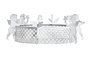 DKD Home Decor Bandeja de Metal Blanca 26x8x26 cm