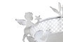 DKD Home Decor Bandeja de Metal Blanca 26x8x26 cm
