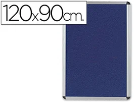 Q-connect Tablero de Anuncios Mural Grande de Fieltro Azul 120x90 cm para Uso Interior