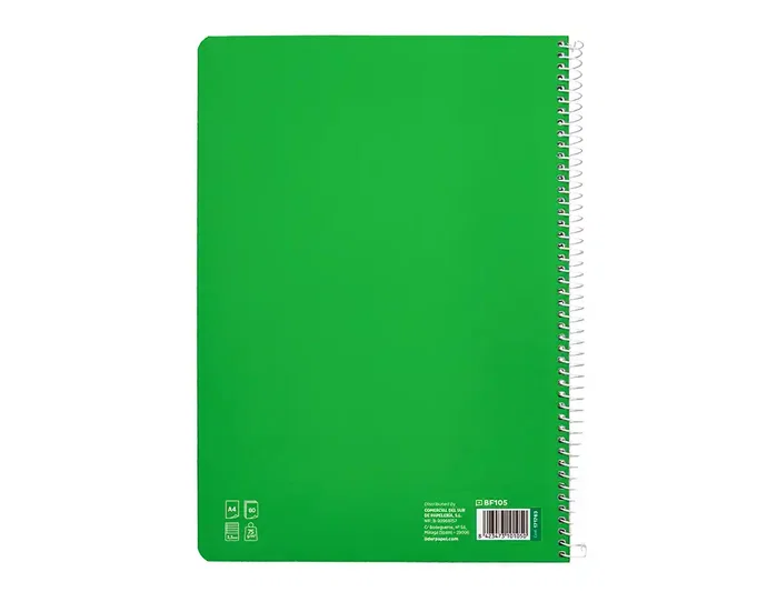 Liderpapel Cuaderno Espiral Pautaguía A4 Verde